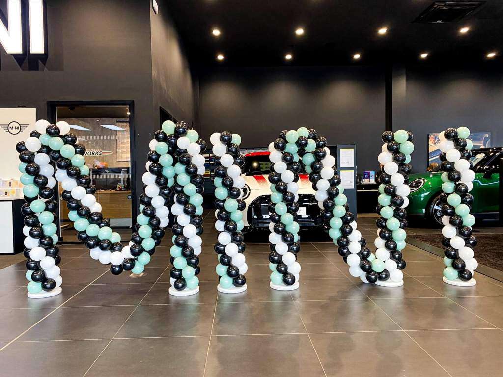 Corporate balloon displays by Balloons and Ribbons